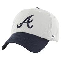 Men's '47 Gray/Navy Atlanta Braves Sure Shot Classic Franchise Fitted Hat