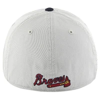 Men's '47 Gray/Navy Atlanta Braves Sure Shot Classic Franchise Fitted Hat