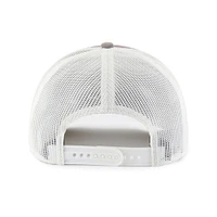 Men's '47 Gray/White Atlanta Braves Tide Sweep Rope Trucker Adjustable Hat