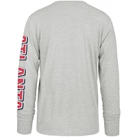 Men's '47 Gray Atlanta Braves Fair Ball Franklin Long Sleeve T-Shirt