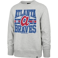 Sweat-shirt à capuche gris Atlanta Braves '47 pour homme avec lettres en tête