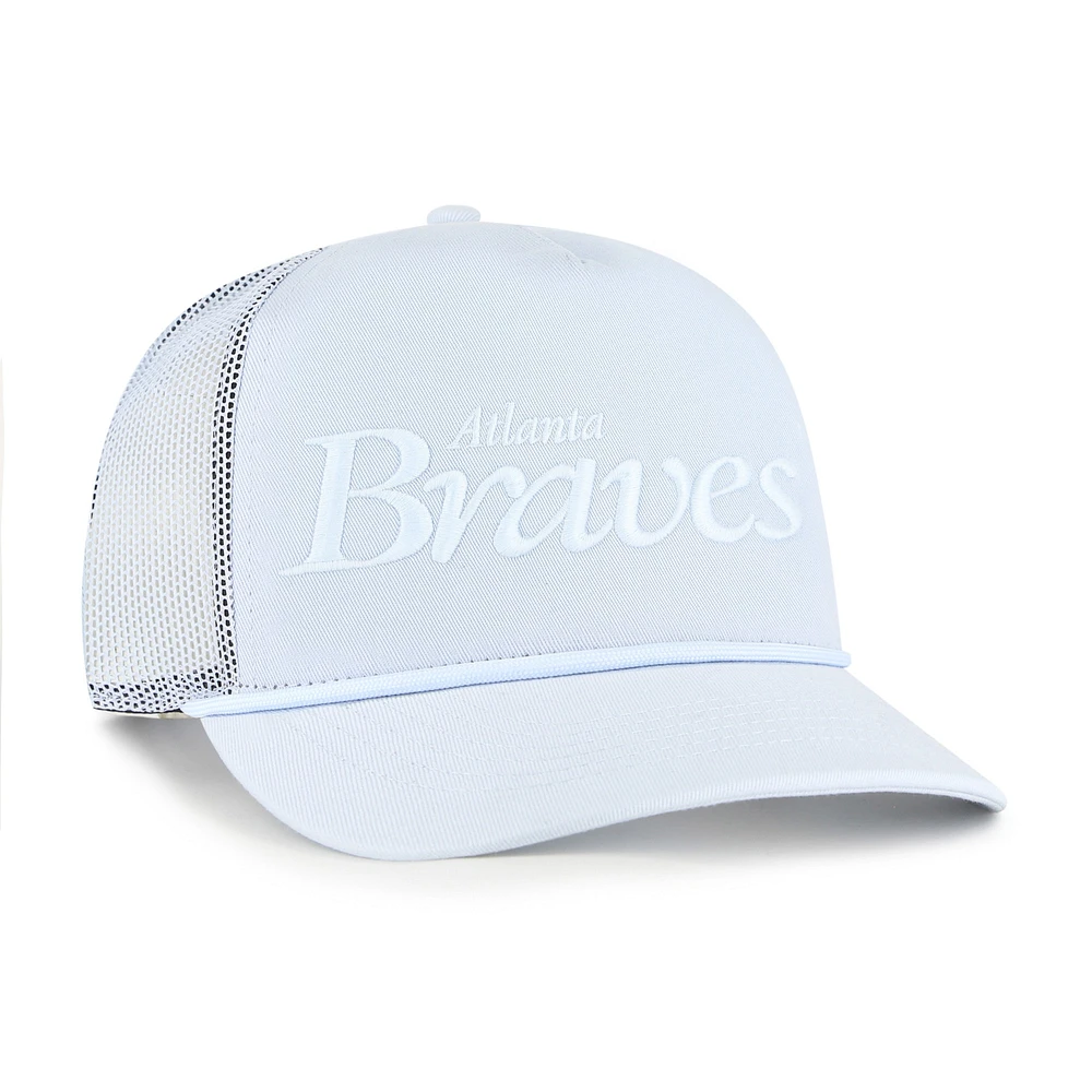 Men's '47 Light Blue Atlanta Braves Foundation Script Hitch Adjustable Trucker Hat