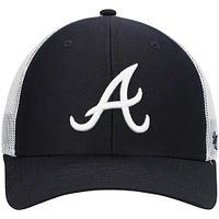 Casquette de camionneur à logo principal Atlanta Braves '47 bleu marine/blanc pour homme