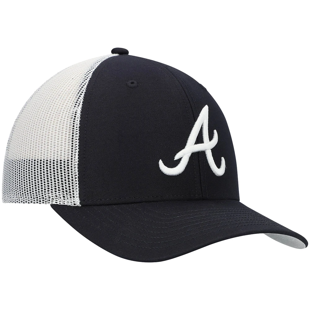 Casquette de camionneur à logo principal Atlanta Braves '47 bleu marine/blanc pour homme