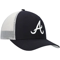 Men's '47 Navy/White Atlanta Braves Primary Logo Trucker Snapback Hat