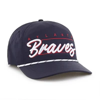 Men's '47  Navy Atlanta Braves Condor Hitch Adjustable Hat