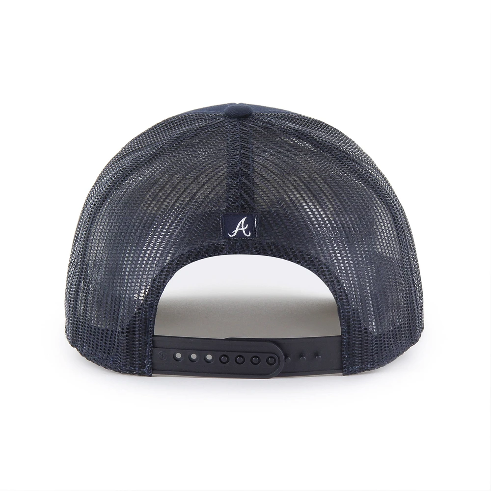 Men's '47 Navy Atlanta Braves Garner Trucker Adjustable Hat