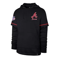 Men's '47 Navy Atlanta Braves Shortstop Pullover Hoodie
