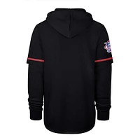 Men's '47 Navy Atlanta Braves Shortstop Pullover Hoodie