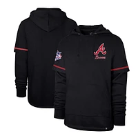 Men's '47 Navy Atlanta Braves Shortstop Pullover Hoodie