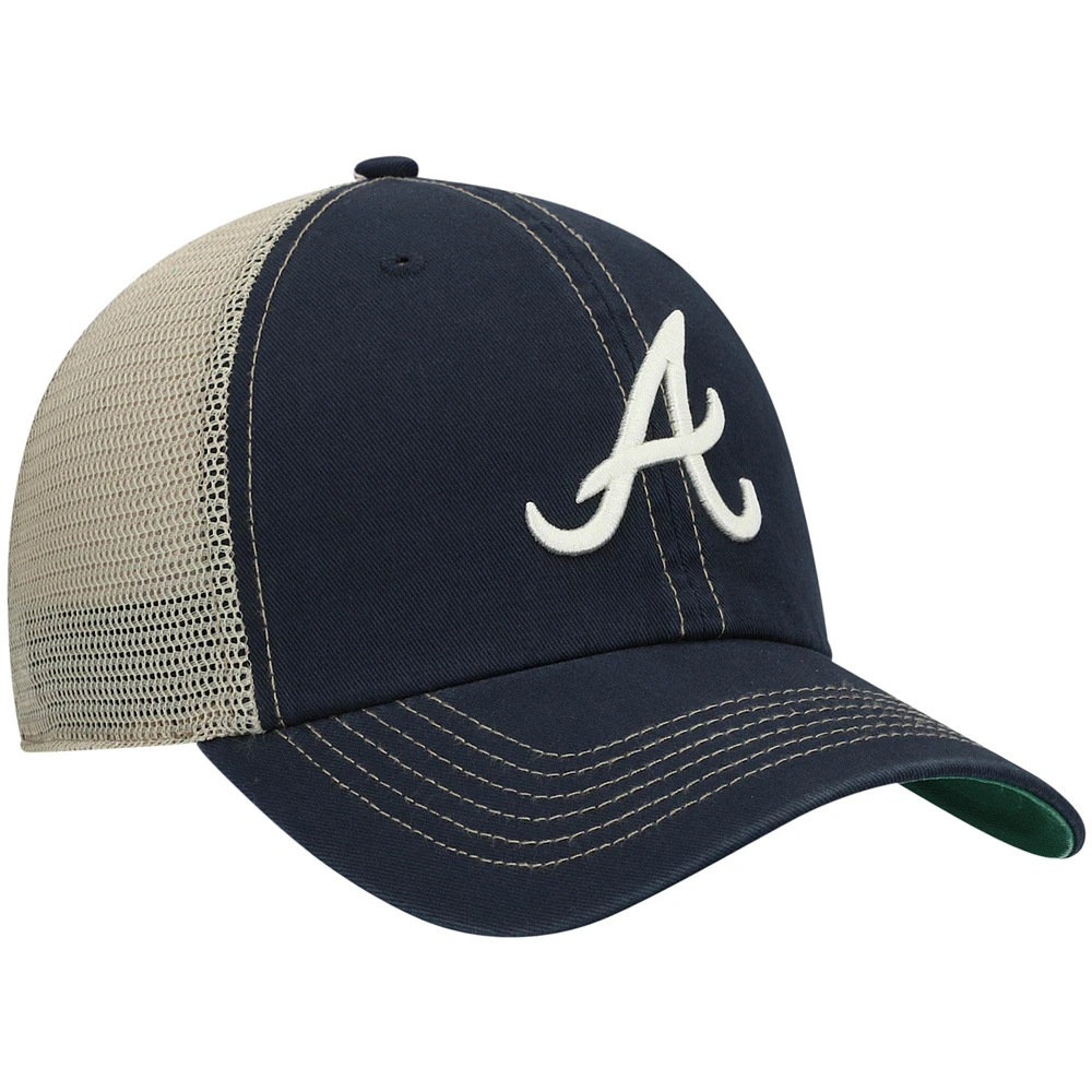 Casquette Snapback '47 Navy Atlanta Braves Trawler Clean Up Trucker pour homme