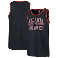 Men's '47 Navy Atlanta Braves Winger Franklin Tank Top