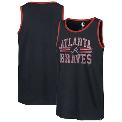 Men's '47 Navy Atlanta Braves Winger Franklin Tank Top