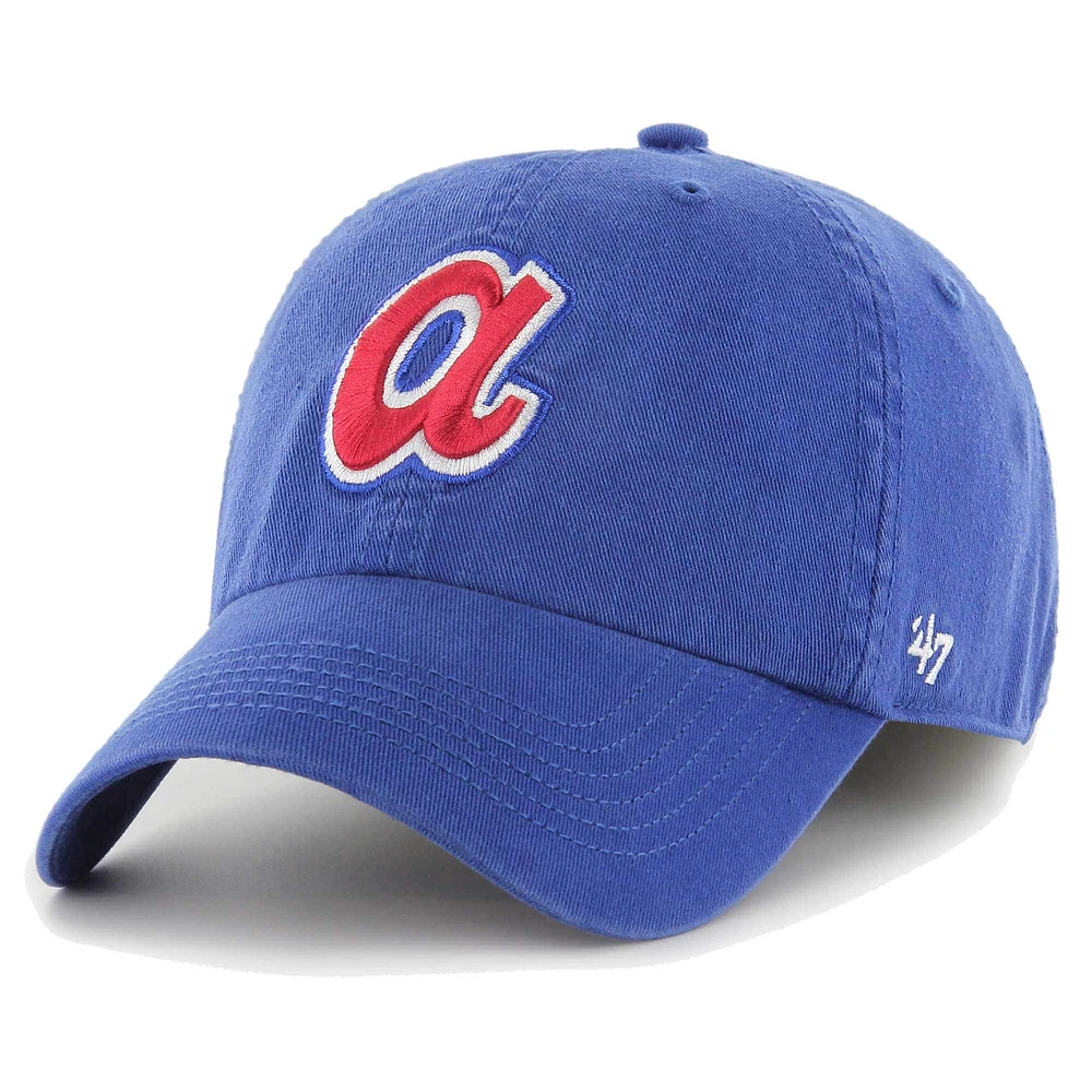 Casquette ajustée pour homme '47 Royal Atlanta Braves Cooperstown Collection Franchise