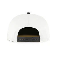 Men's '47 White/Black Atlanta Braves Foundation Captain Snapback Hat