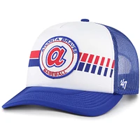 Casquette ajustable '47 pour hommes, blanc/Royal Atlanta Braves, collection Cooperstown Wax Pack Express Trucker