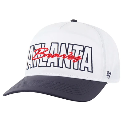 Men's '47 White Atlanta Braves Lineman Hitch Adjustable Hat