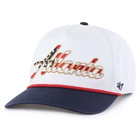 Casquette ajustable blanche patriotique des Braves d'Atlanta 1947 pour homme