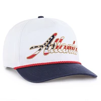Casquette ajustable blanche patriotique des Braves d'Atlanta 1947 pour homme