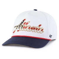 Casquette ajustable blanche patriotique des Braves d'Atlanta 1947 pour homme