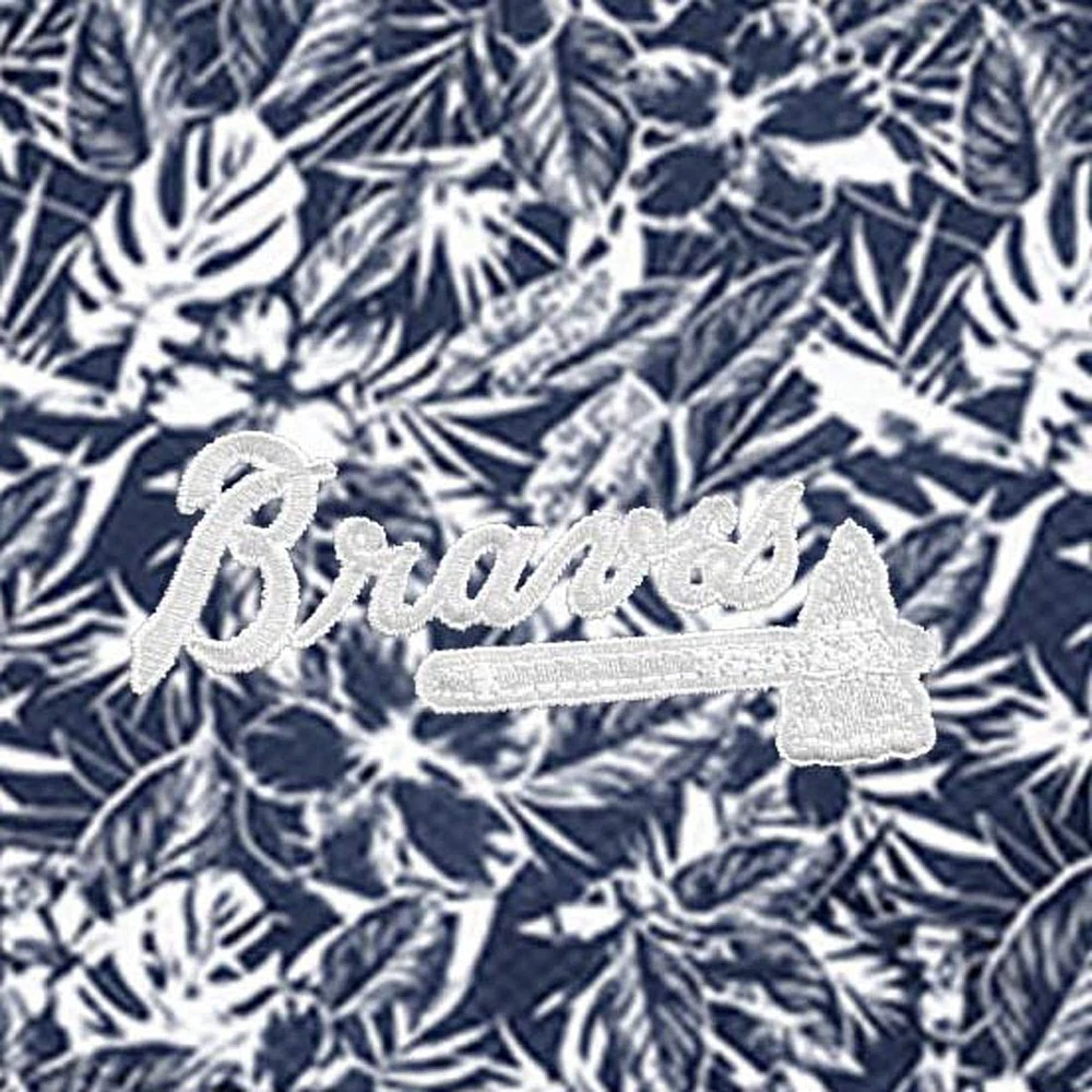 Men's Antigua Navy Atlanta Braves Resort Button-Up Shirt