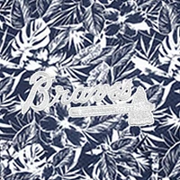 Men's Antigua Navy Atlanta Braves Resort Button-Up Shirt