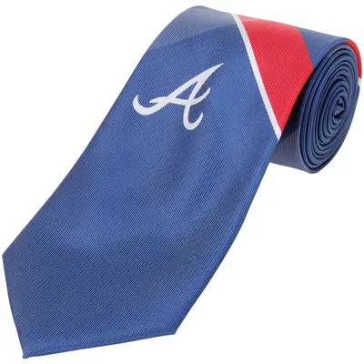 Atlanta Braves Woven Poly Grid Tie