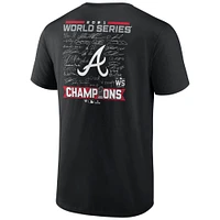 T-shirt noir pour homme avec la signature de l'équipe des champions Série mondiale 2021 Braves d'Atlanta