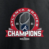 T-shirt noir pour homme avec la signature de l'équipe des champions Série mondiale 2021 Braves d'Atlanta