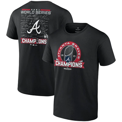 Men's Black Atlanta Braves 2021 World Series Champions Signature Roster T-Shirt