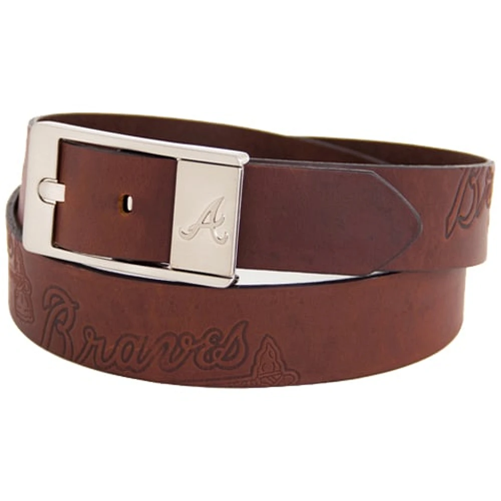 Ceinture en cuir marron pour homme des Atlanta Braves Brandish