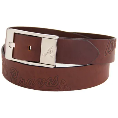 Atlanta Braves Brandish Leather Belt - Brown
