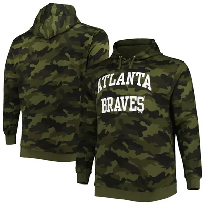 Pro Standard Women's Pro Standard Navy Atlanta Braves Mash Up Pullover  Sweatshirt