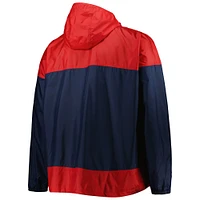 Men's Columbia Navy Atlanta Braves Flash Forward Challenger Omni-Shade Full-Zip Windbreaker