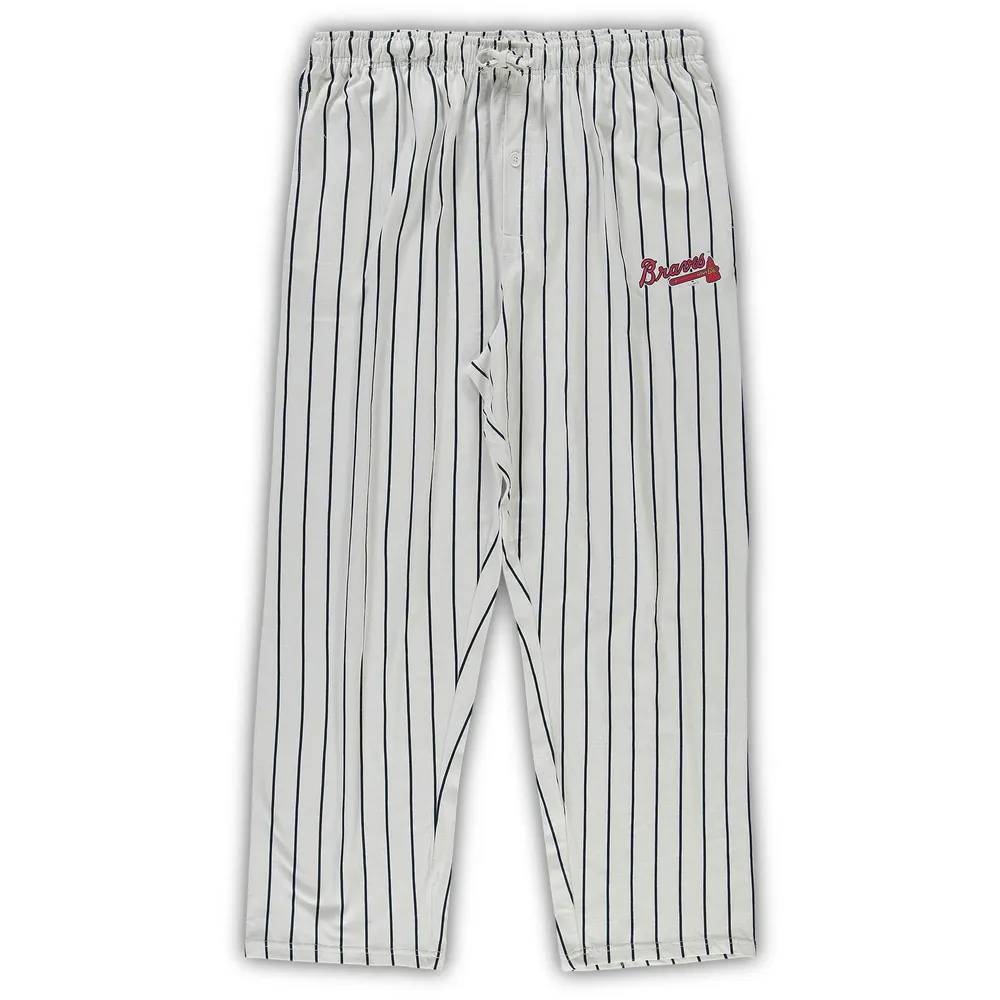 Lids Atlanta Braves Concepts Sport Big & Tall Pinstripe Sleep Pants -  White/Navy