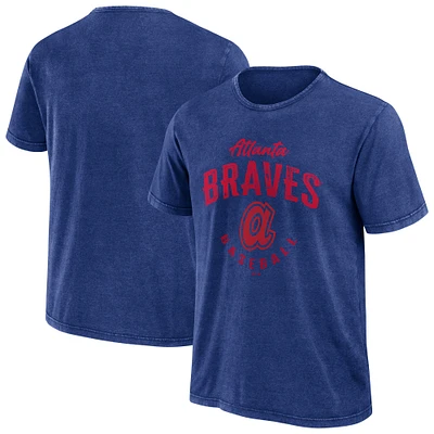 Collection Darius Rucker pour hommes par Fanatics T-shirt délavé noir Atlanta Braves Cooperstown