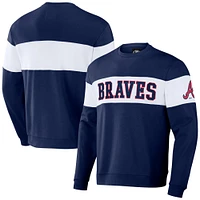 Collection Darius Rucker pour hommes par Fanatics Sweat-shirt à rayures bleu marine Atlanta Braves