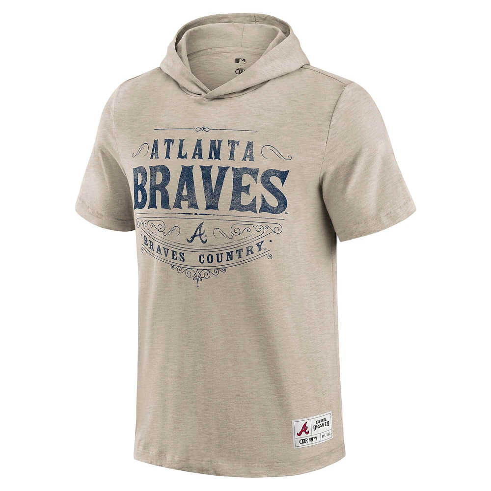 T-shirt à capuche tan pour homme Darius Rucker Collection by Fanatics, Atlanta Braves