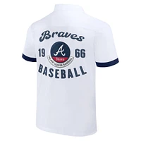 Men's Darius Rucker Collection by Fanatics  White Atlanta Braves Bowling Button-Up Shirt