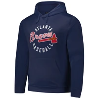 Sweat à capuche Dunbrooke bleu marine pour homme Atlanta Braves Champion