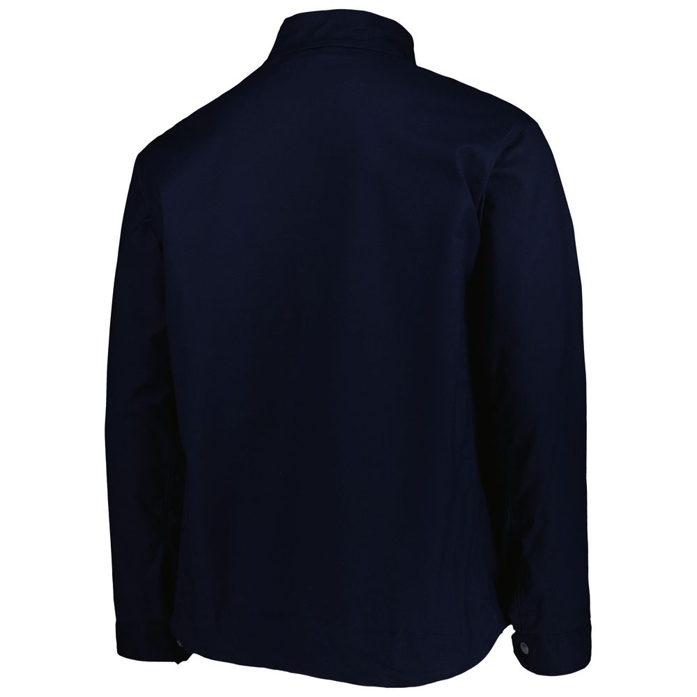 Men's Dunbrooke Navy Atlanta Braves Journey Tri-Blend Full-Zip Jacket