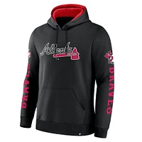 Men's Fanatics Black Atlanta Braves Big City Legacy Fleece Pullover Hoodie