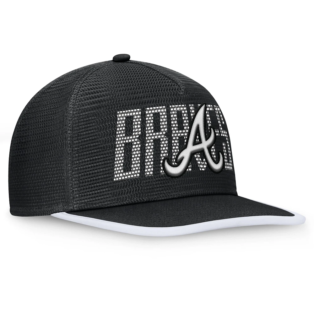 Men's Fanatics  Black Atlanta Braves Let's Glow Line Drive Snapback Hat