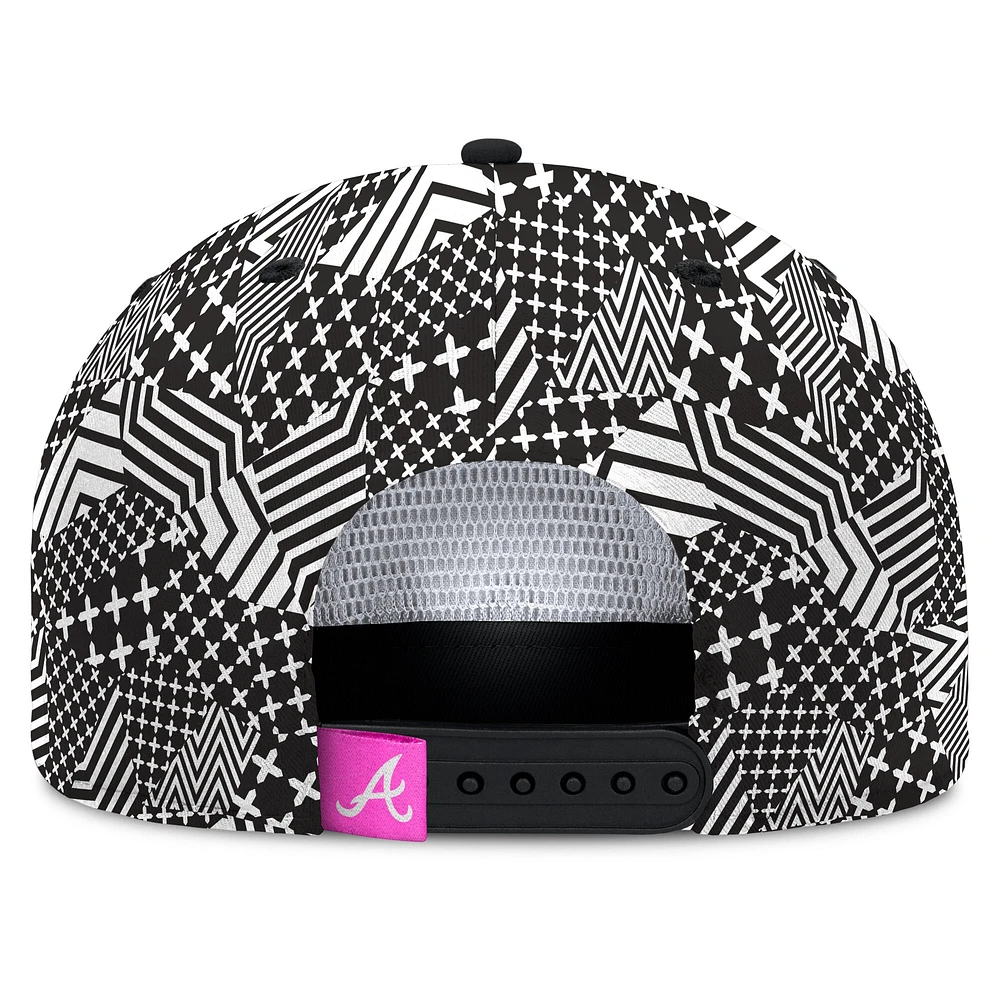 Men's Fanatics Black Atlanta Braves Let's Glow Moon Shot Snapback Hat