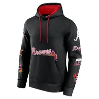 Men's Fanatics Black Atlanta Braves Wild Winner Pullover Hoodie