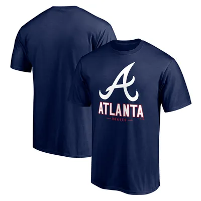 Atlanta Braves Fanatics Branded Big & Tall Primary Wordmark T-Shirt - Navy