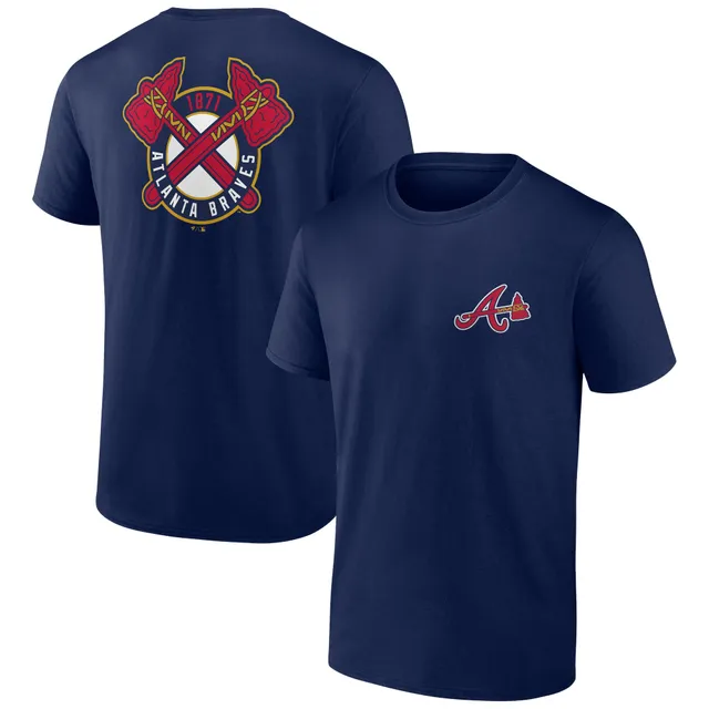 Atlanta Braves Fanatics Branded Team Lockup Pullover Hoodie - Navy