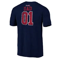 Atlanta Braves Fanatics Branded Number One Dad Team T-Shirt - Navy