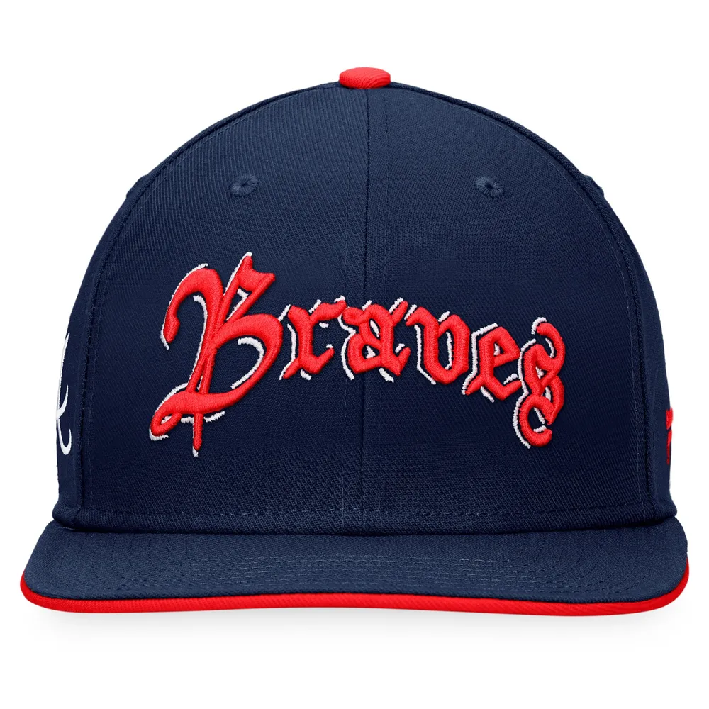 Men's Fanatics Branded White Atlanta Braves Iconic Snapback Hat