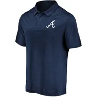 Men's Fanatics Branded Navy Atlanta Braves Iconic Striated Primary Logo Polo